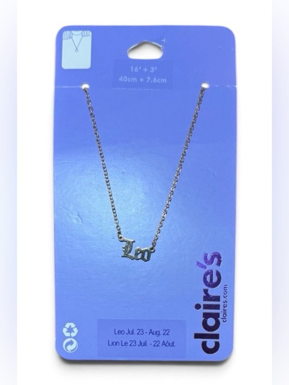 Claire’s Leo Zodiac Necklace NWT Astrology Pendant Gift
